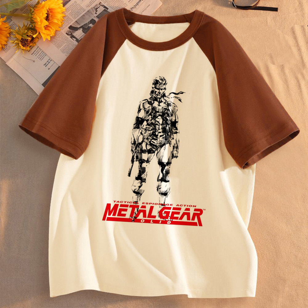 Women Fashion 80S - Metal Gear Solid üst tişörtleri kadın