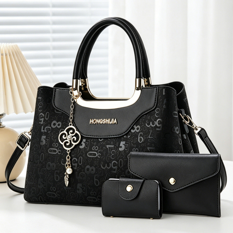Women Fashion Handbags - 3 Parçalı Moda Kadın Çanta Seti,