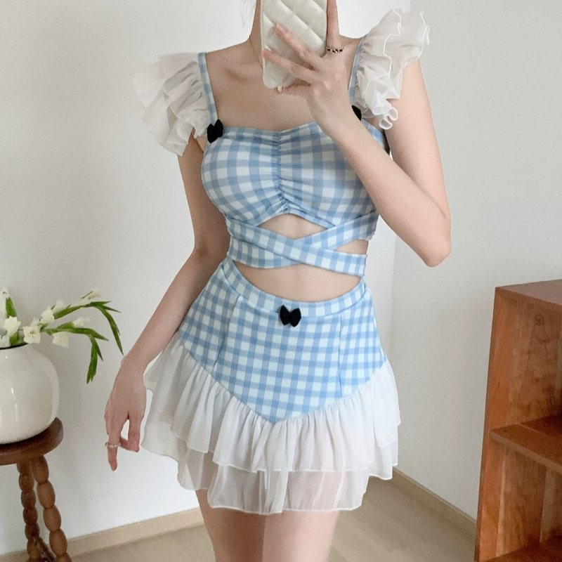Women'S Fashion Suit - Bayanlar Zayıflama Halter Mayo Sevimli Ilmek