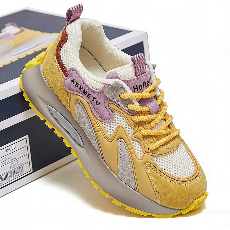 Women'S Yellow Fashion Sneakers - 2026 İlkbahar Yaz Moda Spor Ayakkabı