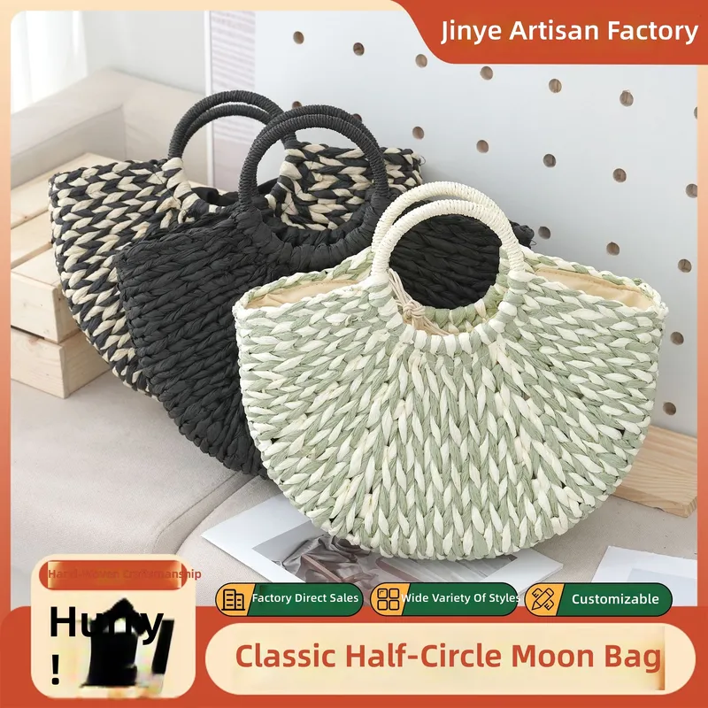 Women Fashion Handbags - Kadın Ay Çantası Yarım Yuvarlak El