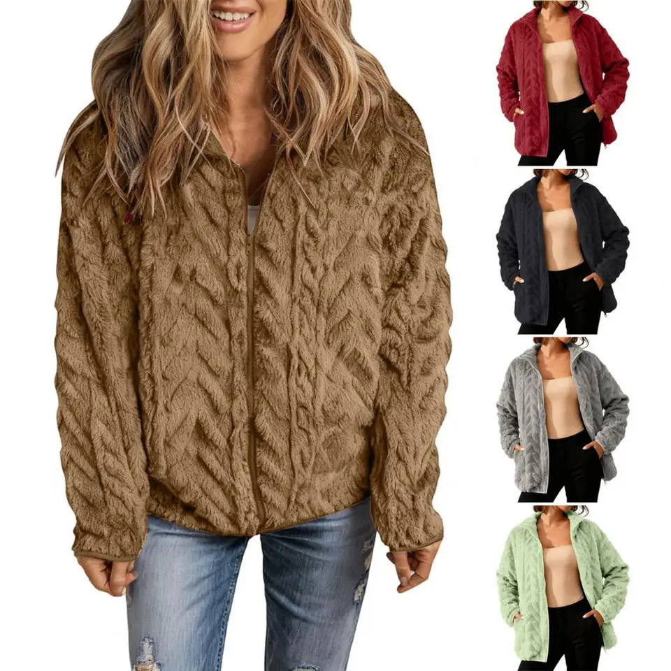 Sherpa Coat Women - Kışlık Mont Kadınlar için Dik Yaka