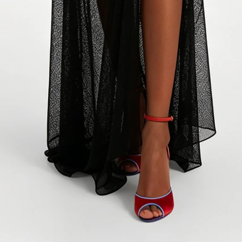 Saten Karışık Renkler Peep Toe - Women Fashion Nova incelemesi ve fiyatı