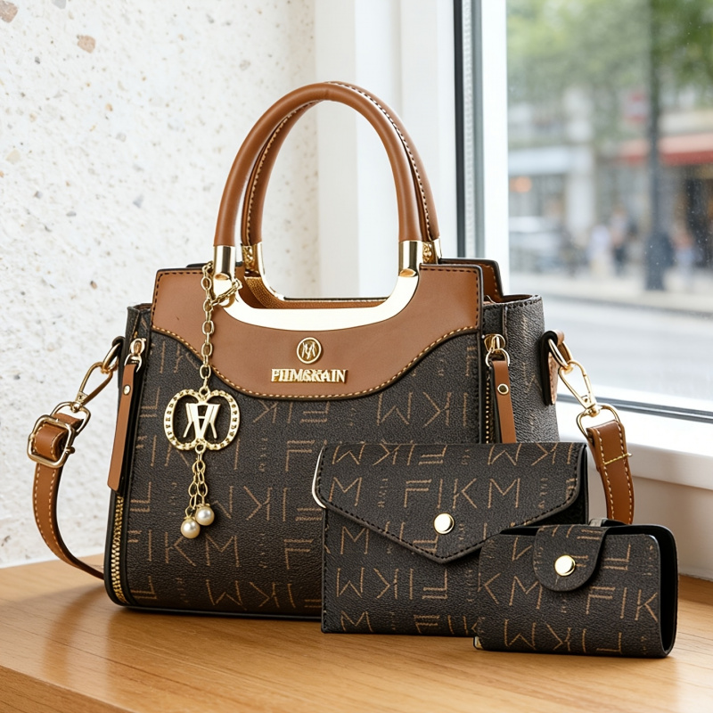 3 parçalı hafif lüks baskılı h - Women Fashion Handbags incelemesi ve fiyatı