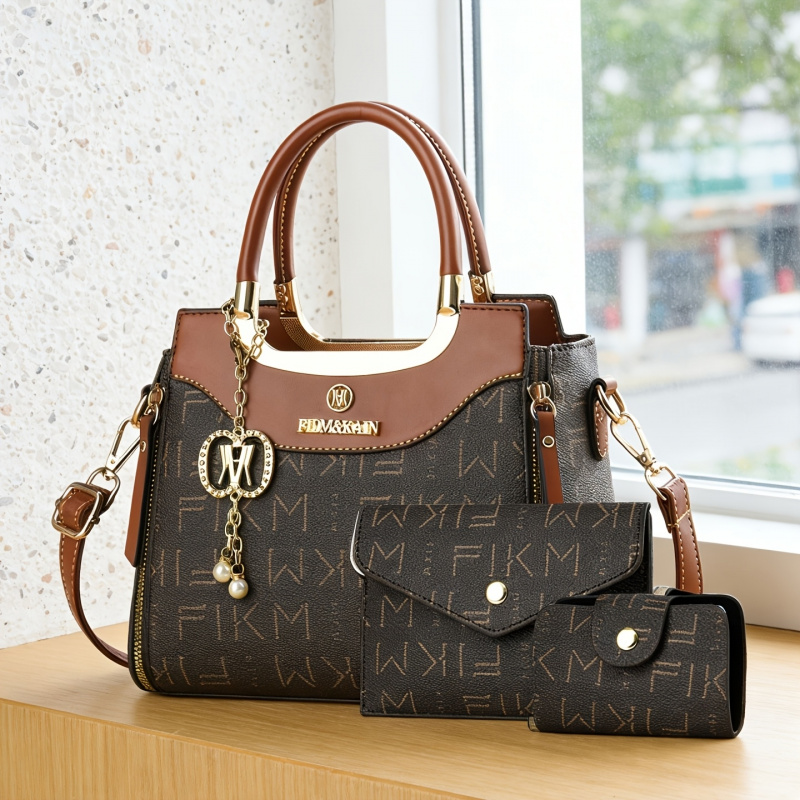 3 parçalı hafif lüks baskılı h - Women Fashion Handbags incelemesi ve fiyatı