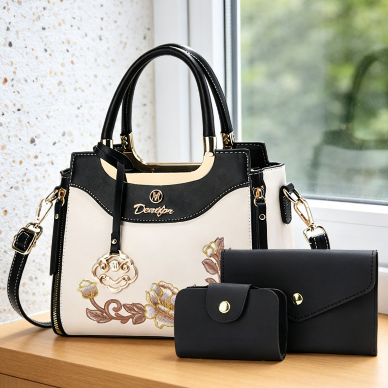 3 parçalı yüksek kaliteli işle - Women Fashion Handbags incelemesi ve fiyatı
