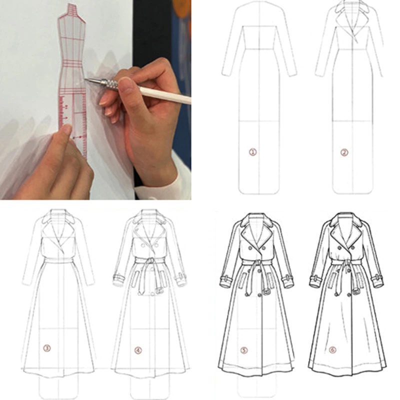 1 Set Kadın Moda Çizim Cetveli - Women Fashion Figure Template incelemesi ve fiyatı