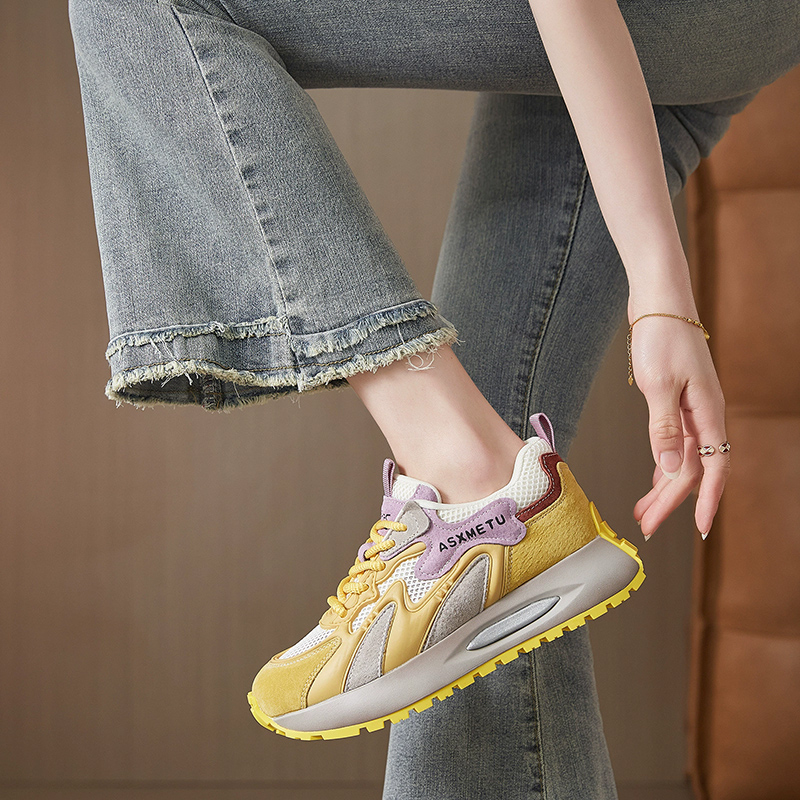 2026 İlkbahar Yaz Moda Spor Ay - Women'S Yellow Fashion Sneakers incelemesi ve fiyatı