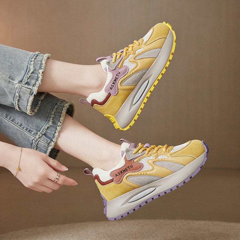 2026 İlkbahar Yaz Moda Spor Ay - Women'S Yellow Fashion Sneakers incelemesi ve fiyatı
