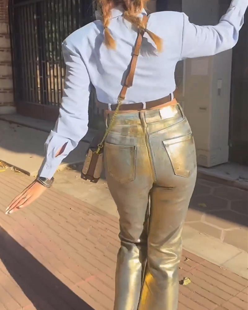 Yüksek bel yaldızlı kaplı gevş - Women'S Fashion Gilded Age incelemesi ve fiyatı