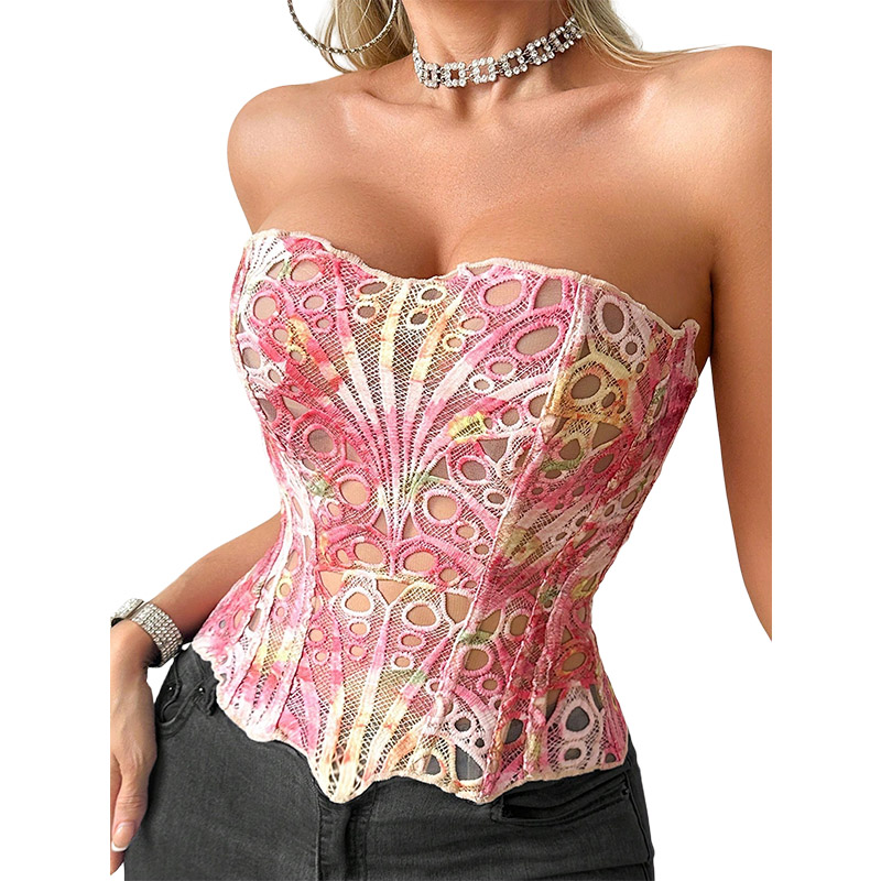Seksi Kemik Desenli Korse Şeff - Corset Top Boned incelemesi ve fiyatı