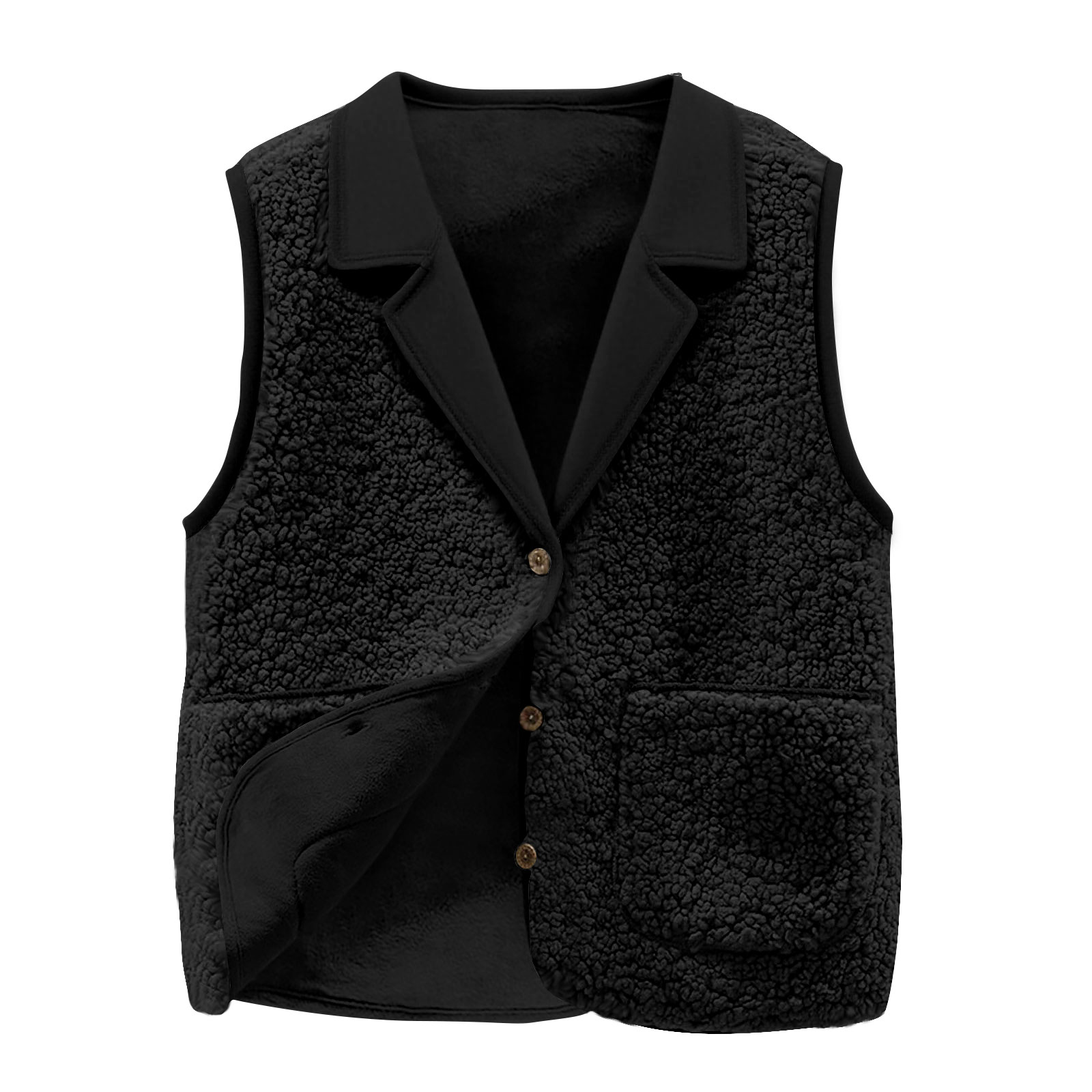 Kadın Sherpa Polar Yelek, Yaka - Sherpa Coat Women incelemesi ve fiyatı