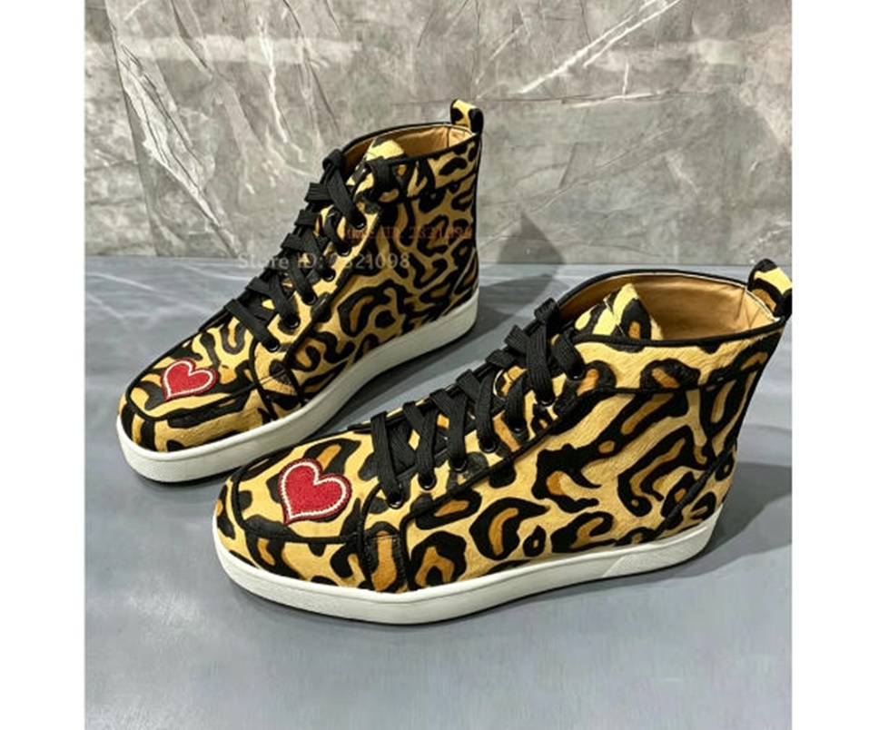 Leopar Baskılı Yüksek Top Spor - Women'S Yellow Fashion Sneakers incelemesi ve fiyatı