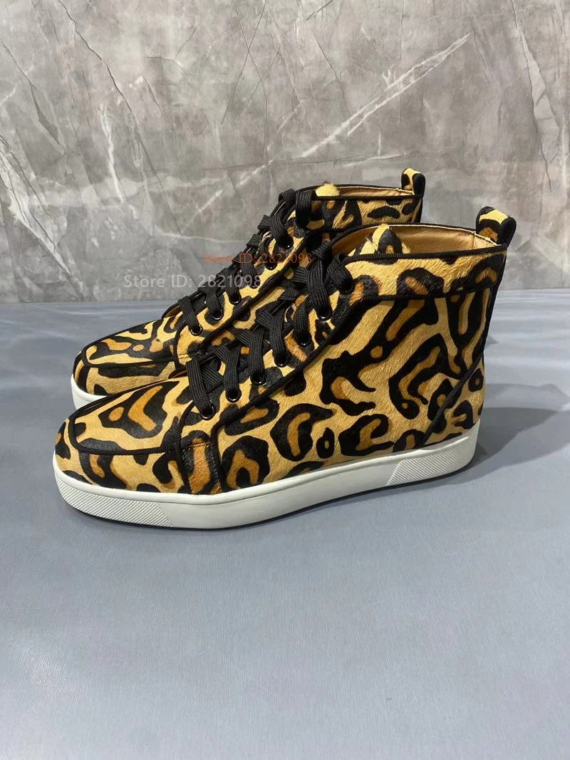 Leopar Baskılı Yüksek Top Spor - Women'S Yellow Fashion Sneakers incelemesi ve fiyatı