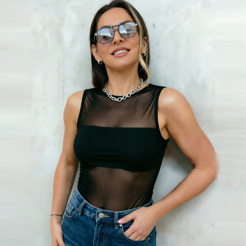 HXAO Kadın Tül Siyah Bodysuit  - Corset Top Boned incelemesi ve fiyatı