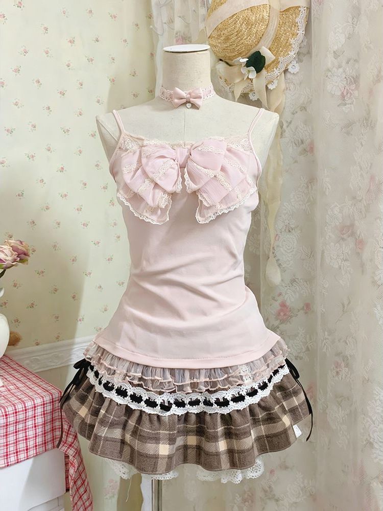 Japon Tatlı Üç Parçalı Set Kad - Lace Trim Cami incelemesi ve fiyatı